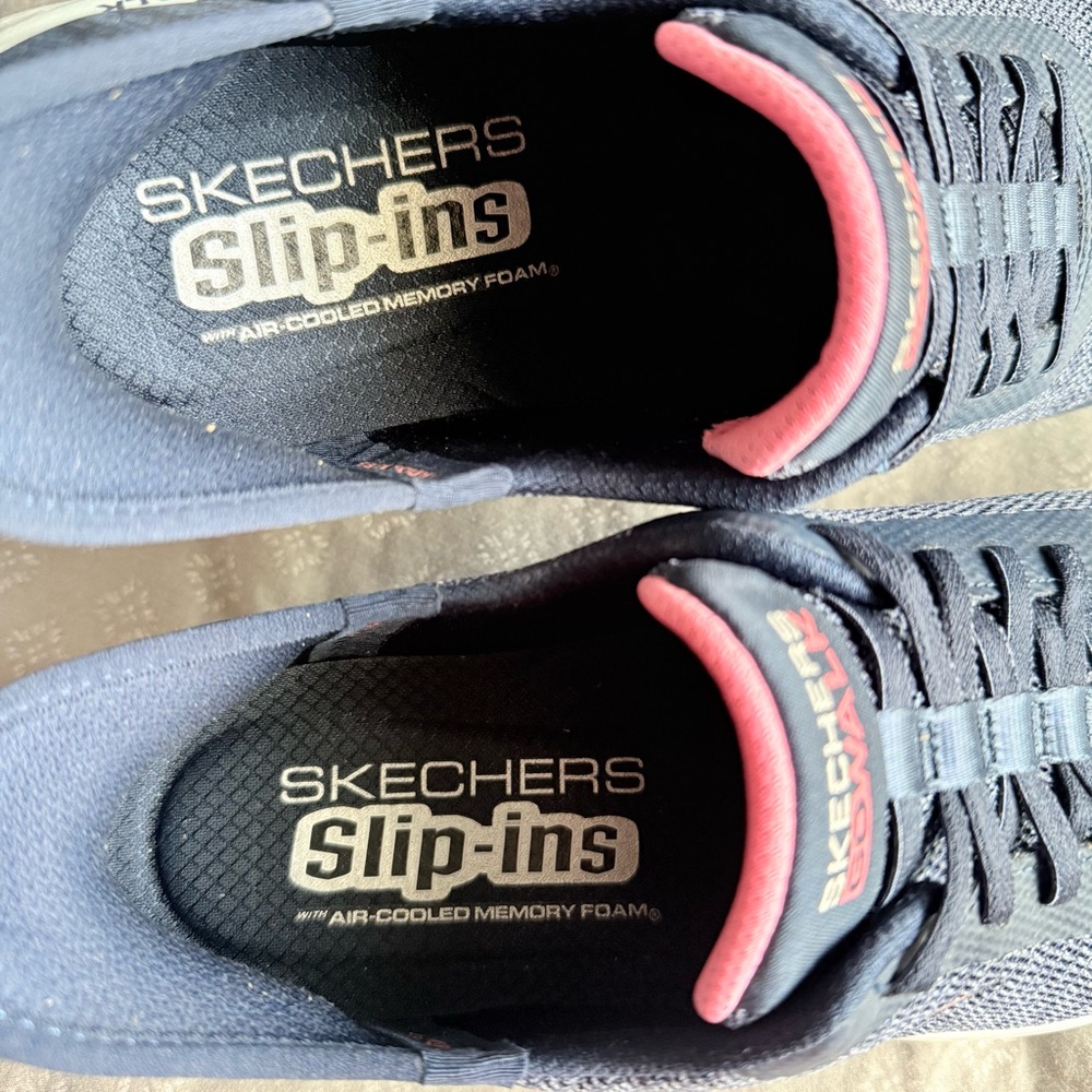 Skechers Go Walk Flex-Kaylee Slip-ins Shoes - Navy Pink - NWT - Picture 7 of 8